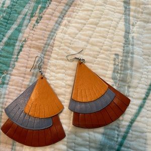 Leather earrings
